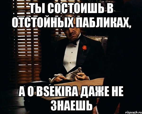 Ты состоишь в отстойных пабликах, а о BSEKIRA даже не знаешь, Мем Дон Вито Корлеоне