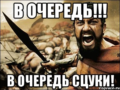 В очередь!!! В очередь сцуки!, Мем Это Спарта