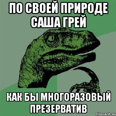 По своей природе Саша грей как бы многоразовый презерватив, Мем Филосораптор