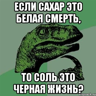 Если сахар это белая смерть, То соль это черная жизнь?, Мем Филосораптор