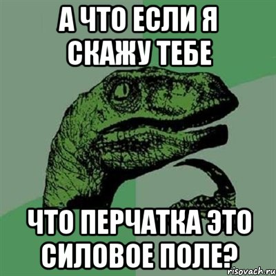 А что если я скажу тебе Что перчатка это силовое поле?, Мем Филосораптор