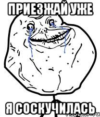 ПРИЕЗЖАЙ УЖЕ Я СОСКУЧИЛАСЬ, Мем Forever Alone