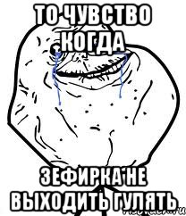 То чувство когда Зефирка не выходить гулять, Мем Forever Alone