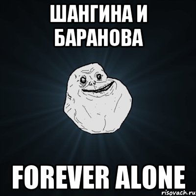 Шангина и Баранова Forever Alone, Мем Forever Alone