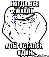 когда все уехали а ты остался один, Мем Forever Alone