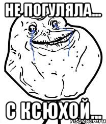 не погуляла... с Ксюхой..., Мем Forever Alone