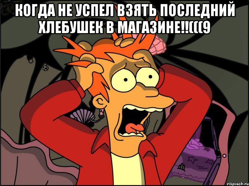 Когда не успел взять последний хлебушек в магазине!!(((9 , Мем Фрай в панике