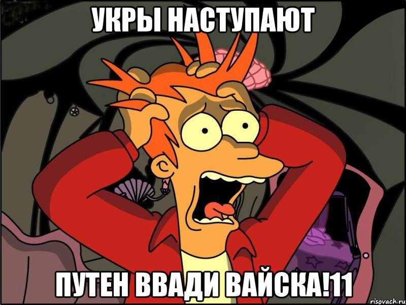 укры наступают путен ввади вайска!11, Мем Фрай в панике