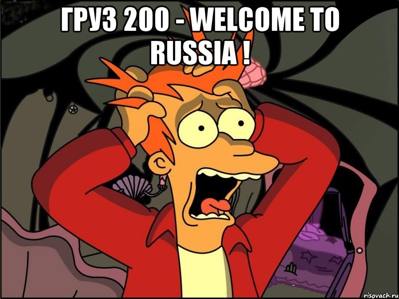 ГРУЗ 200 - WELCOME TO RUSSIA ! , Мем Фрай в панике