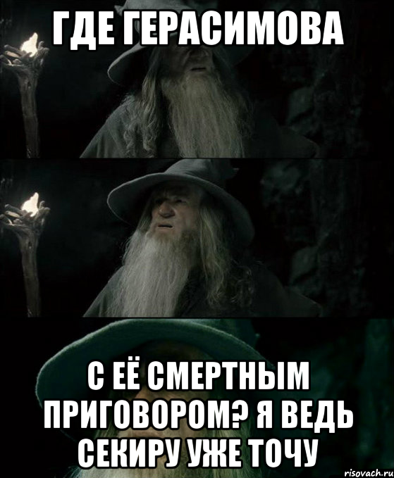 Где Герасимова С её смертным приговором? Я ведь секиру уже точу, Комикс Гендальф заблудился