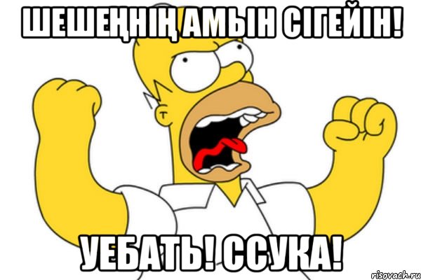 Шешеңнің амын сігейін! Уебать! ССУКА!, Мем Разъяренный Гомер