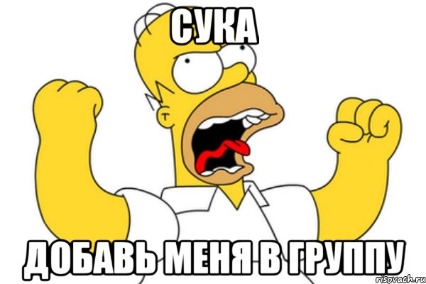 Сука Добавь меня в группу, Мем Разъяренный Гомер