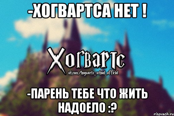 -Хогвартса нет ! -Парень тебе что жить надоело :?, Мем Хогвартс