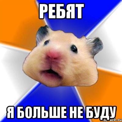 Ребят я больше не буду, Мем Хомяк