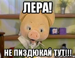 Лера! Не пиздюкай тут!!!, Мем Хрюша