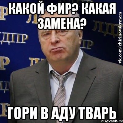 Какой фир? Какая Замена? ГОРИ В АДУ ТВАРЬ, Мем Хватит это терпеть (Жириновский)