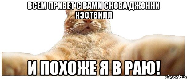 Всем привет с вами снова Джонни Кэствилл И похоже я в раю!, Мем   Кэтсвилл