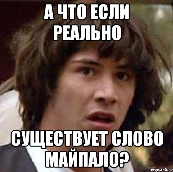 А что если реально Существует слово Майпало?, Мем А что если (Киану Ривз)