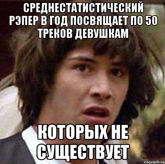 среднестатистический рэпер в год посвящает по 50 треков девушкам которых не существует, Мем А что если (Киану Ривз)