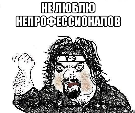 не люблю непрофессионалов 