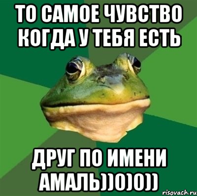 То самое чувство когда у тебя есть Друг по имени амаль))0)0))