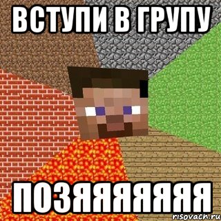 вступи в групу позяяяяяяя, Мем Миникрафтер