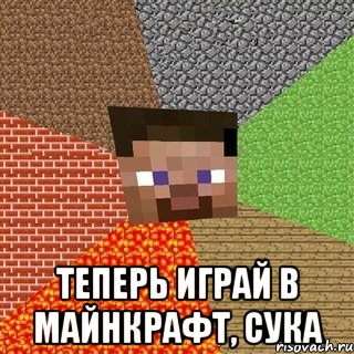  Теперь играй в майнкрафт, сука, Мем Миникрафтер