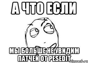 А что если Мы больше не увидим патчей от pesedit, Мем Мне кажется или