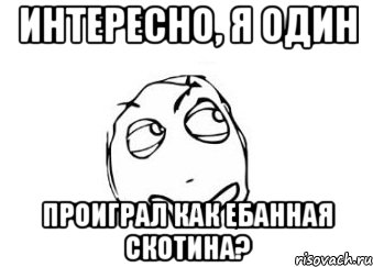 Интересно, я один проиграл как ебанная скотина?, Мем Мне кажется или