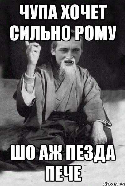 Чупа хочет Сильно Рому Шо аж Пезда Пече, Мем Мудрий паца