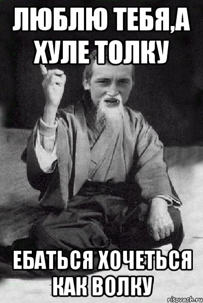 Люблю тебя,А хуле толку Ебаться хочеться как волку, Мем Мудрий паца