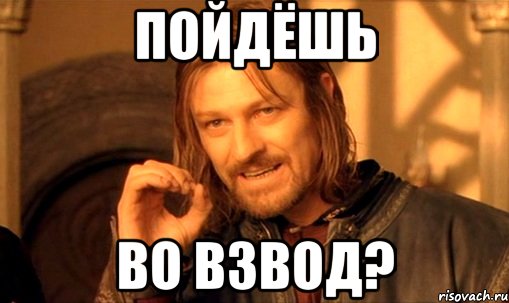 Пойдёшь во взвод?, Мем Нельзя просто так взять и (Боромир мем)