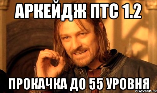 Аркейдж ПТС 1.2 Прокачка до 55 уровня, Мем Нельзя просто так взять и (Боромир мем)