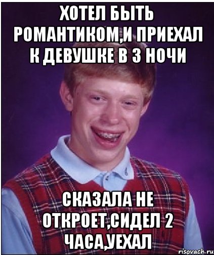 Хотел быть романтиком,и приехал к девушке в 3 ночи Сказала не откроет,сидел 2 часа,уехал, Мем Неудачник Брайан