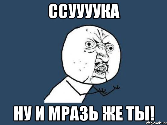 Ссуууука Ну и мразь же ты!, Мем Ну почему