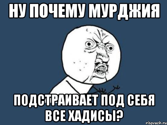 ну почему мурджия подстраивает под себя все хадисы?, Мем Ну почему