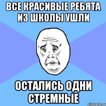 все красивые ребята из школы ушли остались одни стремные, Мем Okay face