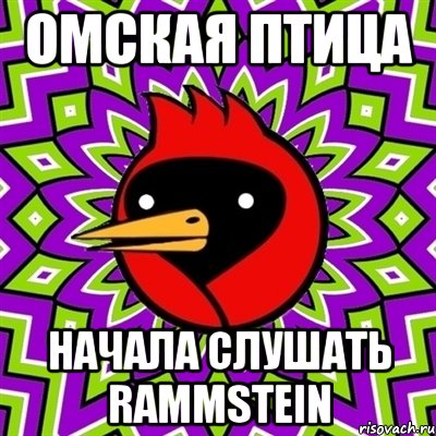 омская птица начала слушать Rammstein, Мем Омская птица