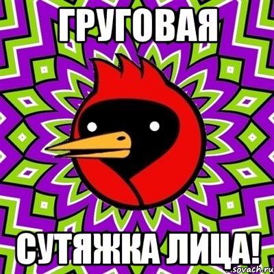 груговая сутяжка лица!, Мем Омская птица