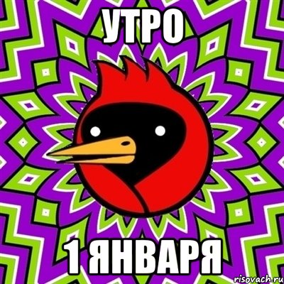 Утро 1 января, Мем Омская птица