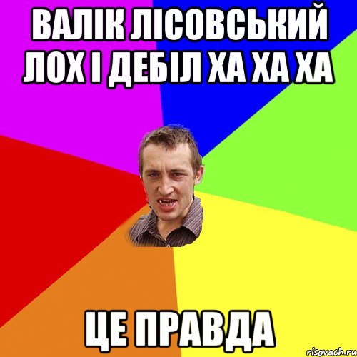 Валік лісовський лох і дебіл ха ха ха Це правда, Мем Чоткий паца