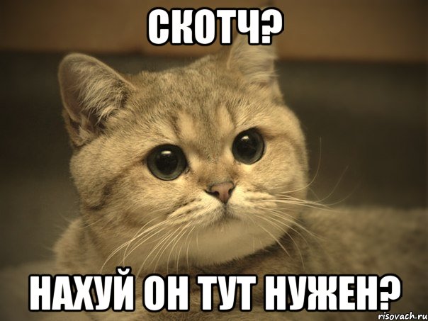 Скотч? Нахуй он тут нужен?