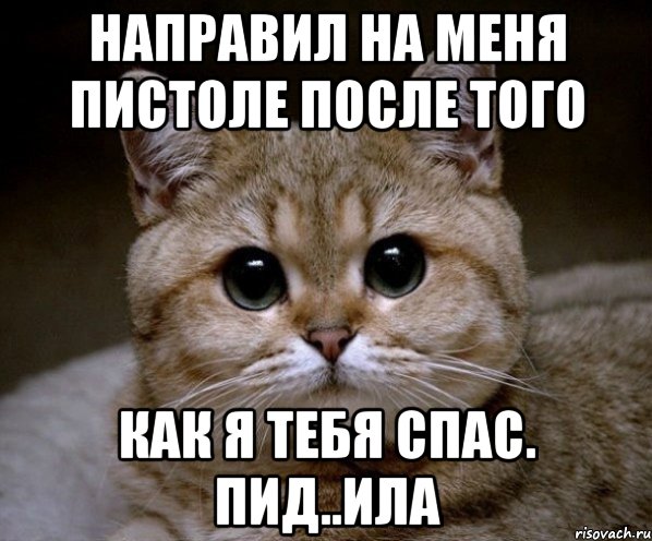 Направил на меня пистоле после того как я тебя спас. Пид..ила, Мем Пидрила Ебаная