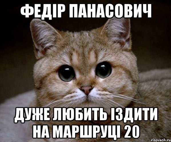 Федір панасович Дуже любить іздити на маршруці 20, Мем Пидрила Ебаная