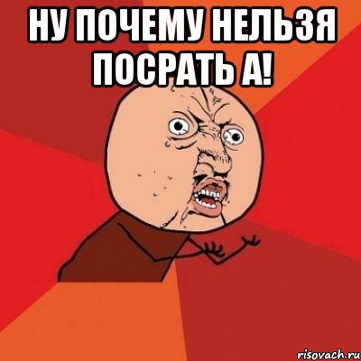 ну почему нельзя посрать а! , Мем Почему