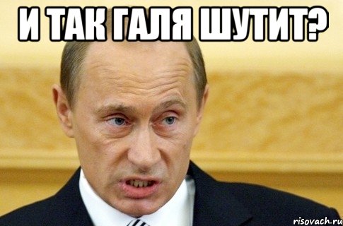 И так Галя шутит? , Мем путин