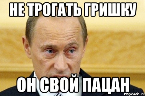 Не трогать Гришку он свой пацан, Мем путин