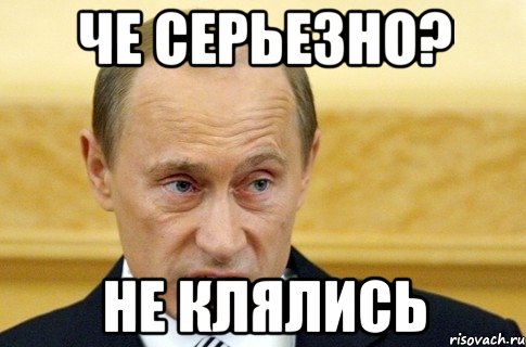 че серьезно? Не клялись, Мем путин