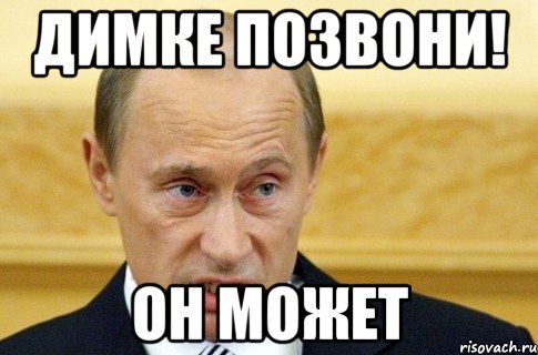 Димке позвони! Он может, Мем путин