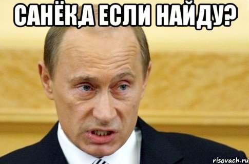 Санёк,а если найду? , Мем путин